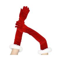 Luvas Longas De Veludo Grossas E Quentes Para Mulheres, Ideais Para Festas De Natal, Luvas De