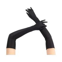 Luvas Longas De Veludo Preto Para Mulheres Estilo Retrô Dos Anos 1920 Com Elasticidade Para Vestidos