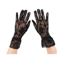 Luvas Longas Pretas De Malha Transparente Com Renda Cruzada Para Mulheres, Estilo Lolita Punk, Luvas Longas Pretas De Malha Transparente Com Renda Cruzada Para Mulheres, Estilo Lolita Punk,