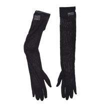 Luvas Longas Pretas Femininas Clássicas De Ópera Acima Do Cotovelo, Acessórios Respiráveis Para