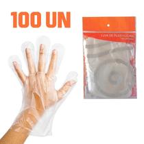 Luvas Luva Descartável Plástica Multiuso Transparente Pacote