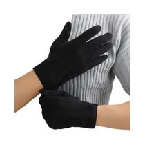 Luvas Masculinas De Inverno Com Tela Sensível Ao Toque, Forro De Veludo, Camurça Grossa, Para