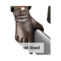 Luvas Masculinas De Inverno Quentes De Couro Genuíno, Luvas De Pele De Carneiro À Prova De Vento Com