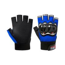 Luvas Masculinas de Meio Dedo para Motocicleta - Antiderrapantes e Resistentes