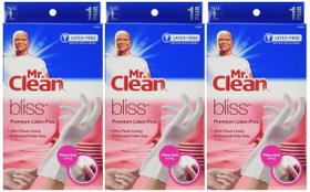 Luvas Mr. Clean Bliss Premium sem látex, grandes, 3 pares Luvas Mr. Clean Bliss Premium sem látex, grandes, 3 pares