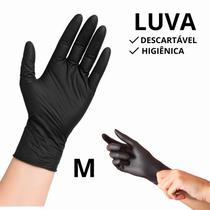 Luvas Nitrílica Descartável 100 unid Preta Sem Pó Tamanhos P M G Luvas Nitrílica Descartável 100 unid Preta Sem Pó Tamanhos P M G
