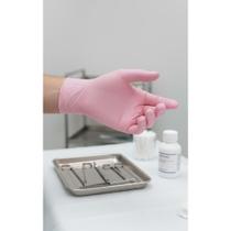 Luvas Nitrílica Rosa Antiderrapantes P Hipoalergênicas 100un