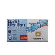 Luvas nitrílicas azul tamanho m descarpack