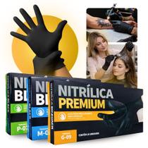Luvas Nitrílicas Kit 40 Preta Descartável Sem Pó Para Uso Profissional P M G Luvas Nitrílicas Kit 40 Preta Descartável Sem Pó Para Uso Profissional P M G