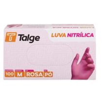 Luvas Nitrílicas Talge Tam. M Sem Pó Rosa - (100 Unidades)
