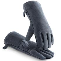 Luvas para grelhar e soldar OZERO 932F, resistentes ao calor, cinza