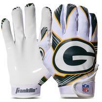 Luvas para receptores de futebol Franklin Sports Green Bay Packers Luvas para receptores de futebol Franklin Sports Green Bay Packers