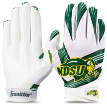 Luvas para receptores de futebol Franklin Sports North Dakota Bison Luvas para receptores de futebol Franklin Sports North Dakota Bison