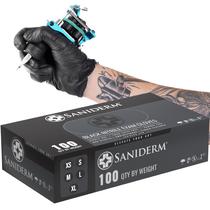 Luvas para tatuagem Saniderm de nitrilo, 100 unidades, tamanho M, sem pó