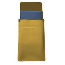 Luvas Pasta Case Capa Para Notebook Couro Amarelo - 15.6