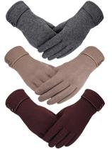 Luvas Patelai Winter Touchscreen para mensagens de texto femininas, 3 pares