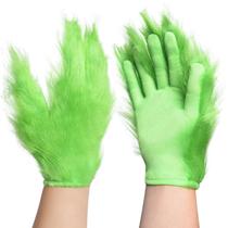 Luvas Peludas Valley Green Monster - Perfeitas para Natal e Halloween