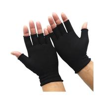 Luvas Pretas Anti UV Para Unhas, Sem Dedos, Ferramentas De Manicure Para Secador De Unhas Com