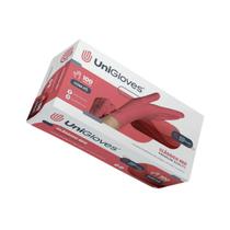 Luvas proced látex c pó unigloves premium red 100un