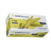 Luvas proced látex c pó unigloves premium yellow c 100un Luvas proced látex c pó unigloves premium yellow c 100un