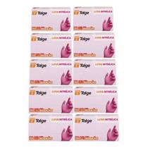 Luvas proced nitrílica talge rosa 100un - master c 10