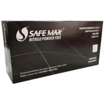 Luvas proced nitrilo s pó safemax preta 100un