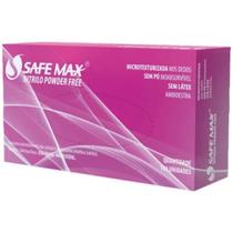Luvas proced nitrilo s pó safemax rosa 100un