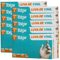 Luvas proced vinil s pó talge transp 100un - master c 10