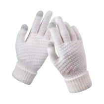 Luvas Quentes Com Tela Sensível Ao Toque Para Homens E Mulheres, Elásticas, Tricotadas, Dedo