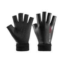 Luvas Quentes E Impermeáveis De Couro PU Com Dois Dedos Rebatíveis Para Ciclismo, Condução E Pesca