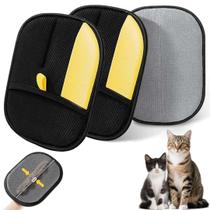 Luvas Removedoras de Pelos de Pets 3 Peças Reutilizáveis com Efeito Eletrostático Luvas Removedoras de Pelos de Pets 3 Peças Reutilizáveis com Efeito Eletrostático