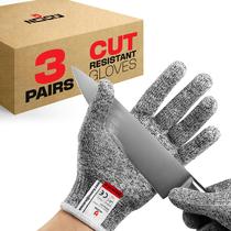 Luvas resistentes a cortes NoCry Premium Food Grade Level 5 (pacote com 3) Luvas resistentes a cortes NoCry Premium Food Grade Level 5 (pacote com 3)
