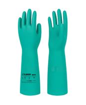 Luvas resistentes a produtos químicos LANON Nitrile reutilizáveis 18cm verdes Luvas resistentes a produtos químicos LANON Nitrile reutilizáveis 18cm verdes