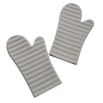 Luvas resistentes ao calor, silicone, anti-queimaduras, impermeáveis, cinza