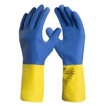 Luvas Revest Latex Azul C/ Amarelo C.a 33.333 Super Safety