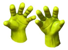 Luvas Shrek Mãos Halloween Cosplay Látex Fantasia S/ Máscara - fctoys