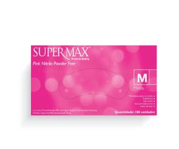 Luvas Supermax - Nitrilo Pink XP P M e G