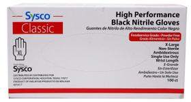 Luvas Sysco Classic Black Nitrile Extra Large 100 unidades Luvas Sysco Classic Black Nitrile Extra Large 100 unidades