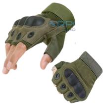 Luvas Tatica Militar Paintball Meio Dedo Microfibra Motoboy Motoqueiro Motociclista Academia Esporte