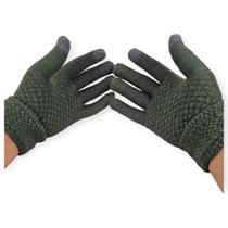Luvas Touch Screen Inverno Quente Unissex Antifrio Viagem Cor:Verde