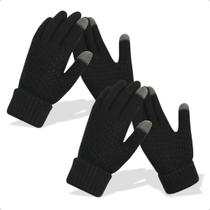 Luvas Touch Screen Kit De Frio 2 Pares Inverno Lã Térmica Celular Tablet Confortável Resistente