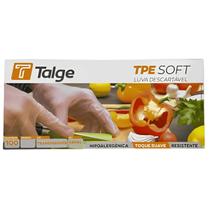 Luvas tpe soft talge hipoalergênica transp 100un Luvas tpe soft talge hipoalergênica transp 100un