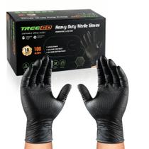 Luvas TREEGO de Nitrilo Preto 10 mil, Alta Resistência, Tamanho Grande, 100 un. Luvas TREEGO de Nitrilo Preto 10 mil, Alta Resistência, Tamanho Grande, 100 un.