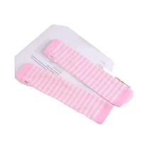 Luvas Unissex Punk Listradas De Tricô Manga Longa Sem Dedos Punho Hip-Hop Aquecedor De Braço De