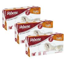 LUVAS VINIFLEX SEM PÓ TAM M BRANCA Kit com 3 caixas 3X100