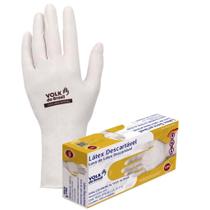 Luvas Volk Látex Descartáveis Branca C/ Pó Cx 100 Unidades Original Luvas Volk Látex Descartáveis Branca C/ Pó Cx 100 Unidades Original