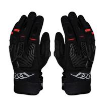 Luvas x11 havoc de motoqueiro couro preto/vermelho m/m masculino/feminino