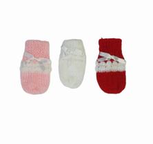Luvinha de bebê tricô kit com 3 pares Luvinha de bebê tricô kit com 3 pares