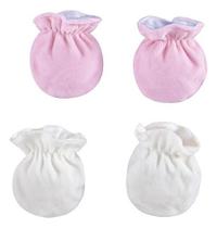 Luvinhas Luva Protetora Segura Macia Recém Nascido Kit Com 2 Pares Enxoval Para Bebês Zip