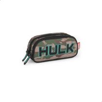 Luxcel Estojo Duplo Escolar Marvel Hulk Infantil Juvenil